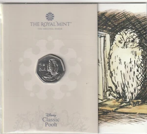 Royal Mint Winnie the Pooh - Eule - 50 Pence 2021 - Mint Sealed Pack - Bild 1 von 2