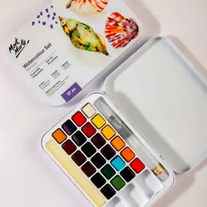 27pcs Premium Watercolour Set w Tin Box Mont Marte Arts Crafts Xmas Gift - Bild 1 von 8