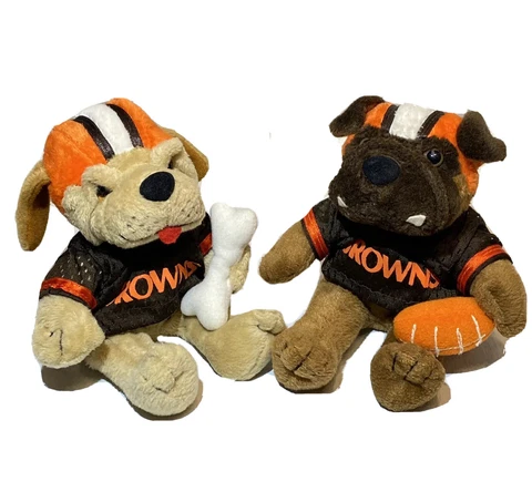 Cleveland Browns Dawg Pound Vtg 1999 Burger King Plush Chomps & CB Set of 2 Dogs Cover