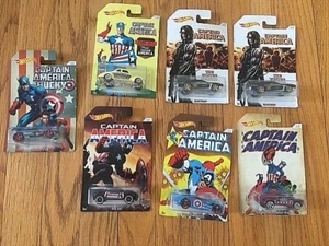 Hot Wheels Capitán América Lote De 7 Desde 2015 Juego COUPE/MUSTANG - Imagen 1 de 1