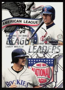 2000 SkyBox Dominion Larry Walker / Nomar Garciaparra #3 BASEBALL LEADERS - Picture 1 of 2