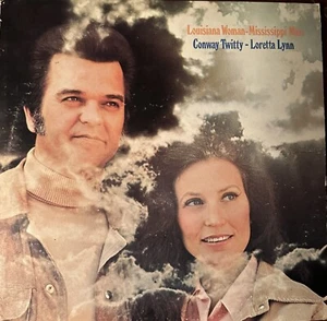 CONWAY TWITTY-LORETTA LYNN-Pre-Owned LP..LOUISIANA WOMAN-MISSISSIPPI MAN G/G+ - Foto 1 di 4