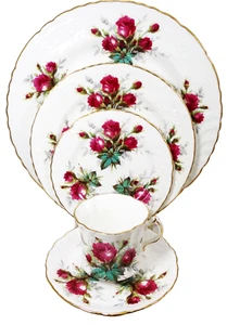 GRANDMOTHER'S ROSE Hammersley Spode 5 Piece Place Setting NEW NEVER USED England - Picture 1 of 24