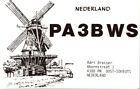 Vtg Ham Radio Cq Qsl Qso Postcard Pa3bws Arnhem The Netherlands 1985-86 Windmill