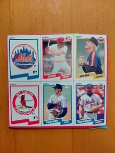 1990 Fleer Baseball Box Bottom Orel Hershiser Eric Davis Uncut Panel - Picture 1 of 2