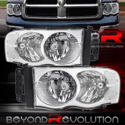 Conjunto de luz de cabeza de esquina transparente carcasa cromada para Ram 1500 2500 3500 2002-2005 Foto 1 de 4