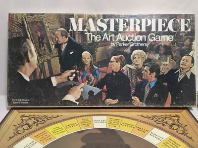 Vintage Masterpiece Art Auction Game Parker Brothers Board Game 1970 Complete - Image 1 of 4