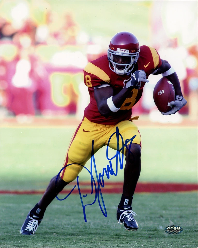 Lote de 85 fotos firmadas por Dwayne Jarrett de 8x10 USC Trojans DJ Holo Foto 1 de 1
