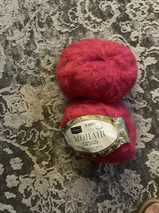 Bola de 40 gramos vintage NOS Sears 100 % italiano hilo mohair - 5672 rosa - Imagen 1 de 1