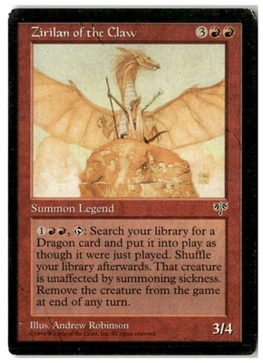 MTG Zirilan of the Claw - Mirage Heavily Played English - Image 1 of 2