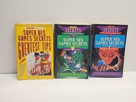 SNES Super NES Games Secrets Vol 1 2 & Greatest Tips Book Lot of 3 Prima Books