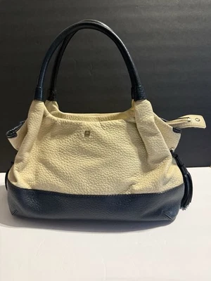 Kate Spade NEW YORK Stevie Southport Ave Bag Cream & Navy Pebbled Leather - Image 1 of 4