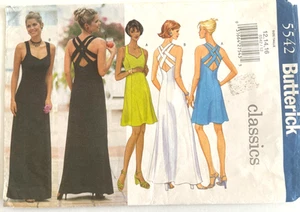 Vestido Butterick Misses Patrón 5542 Talla 12-16 SIN CORTAR - Imagen 1 de 2