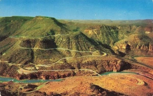 POSTCARD Switchbacks Through Salt River Canyon, Hwy 60, Globe, Showlow, AZ - Picture 1 of 2