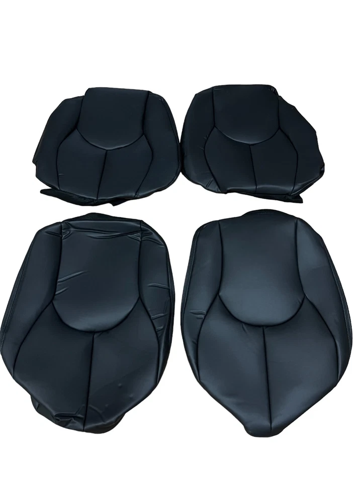 Mercedes Benz R129 SL Seat Covers Set Smooth Leather From 1995 Black - Image 1 of 1