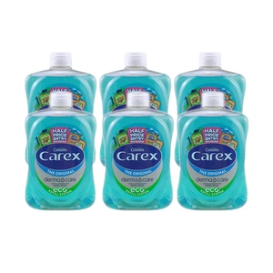 Carex Derma Care Original Hand Wash Refill Soap Liquid Gel Pack 6x500ml UK - Picture 1 of 8