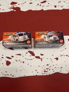 Matchbox SCATOLA - PIERCE ARROW XT FIRE ENGINE & INTERNATIONAL TERRASTAR COMBO  - Foto 1 di 11