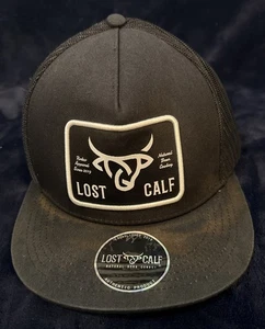Lost Calf Hat Black Adult One Size Snapback Trucker Breathable Casual Cap - Picture 1 of 4