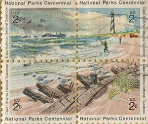 4 gestempelte Briefmarken US Scott 1448-4151 2c 1972 Cape Hatteras Nationalpark - Bild 1 von 2