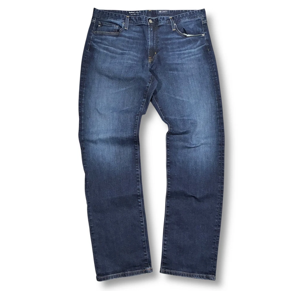 Jeans Adriano Goldschmied graduados pierna a medida lavado oscuro 38x34 usados en excelente estado ag Foto 1 de 4