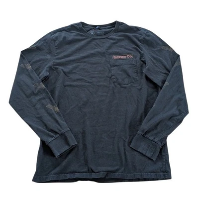 Camiseta Brixton Bolsillo Para Hombre Talla M Negra Manga Larga Trabajo Patinador Ligera Foto 1 de 4