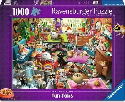 Ravensburger The Cat Groomer Dean McAdam 1000 Pc Puzzle - NEW - FREE Shipping! - Image 1 of 2