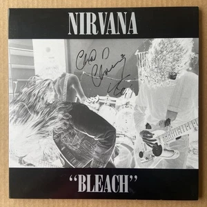 CHAD CHANNING Signed Drummer NIRVANA BLEACH Vinyl Double LP RECORD Autographed - Foto 1 di 11