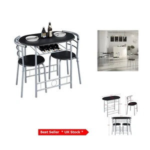 Three-Piece Kitchen and Dining Room Set - Black, Modern & Versatile Design - Picture 1 of 11
