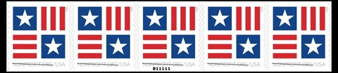 #5756 2023 Patriotic Block Nonprofit Org 5c PNC5 B1111  - MNH Cover