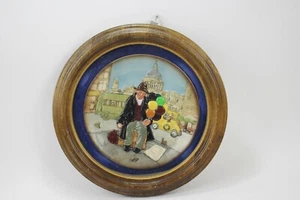 Royal Doulton Plate 1980 "THE BALLOON MAN" Mounted & Framed - Picture 1 of 6