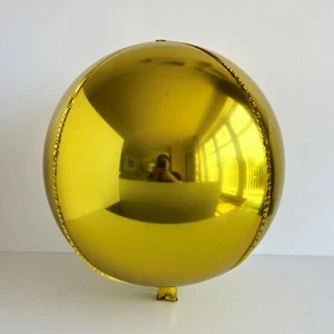 Brand New 22" Sphere Orbs Orb Round Balloons GOLD Spherical Party Balloon - Picture 1 of 3