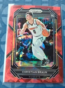 CHRISTIAN BRAUN DENVER NUGGETS 2022-23 PANINI PRIZM RED CRACKED ICE PRIZM RC 223 - Picture 1 of 1