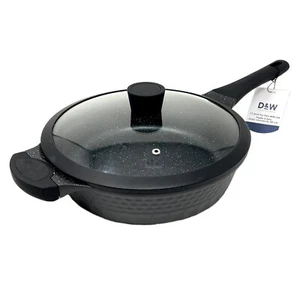 Padella per friggere D&W padella bassa casseruola con coperchio antiaderente 11"" pollici pentole premium - Foto 1 di 12