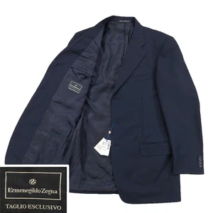 Nuevo Abrigo Deportivo de Lana Ermenegildo Zegna 50R/40R Tindari, Azul Marino Sólido, 3 Botones - Imagen 1 de 14