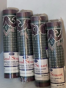 (4) Royal Stuart Prepasted Vinyl Border England Woburn 5.5yds Ea BD425 - Picture 1 of 7