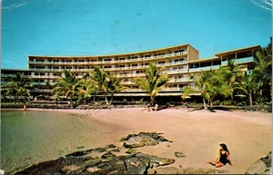 Vintage Insel Hawaii HI Hotel König Kamehameha Kama Kahonu Bay Strand Postkarte - Bild 1 von 2
