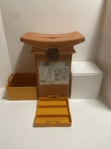 Vintage FENWICK Sports Seat Woodstream Corp 15x12x8 Complete w/Cooler & Trays - Picture 1 of 9