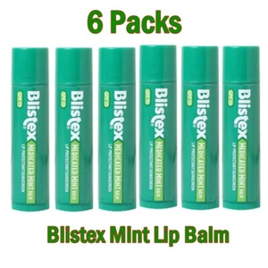 6 Packs Blistex Mint Lip Balm Provides Moisture Ides Moisture SPF 15 - Picture 1 of 9