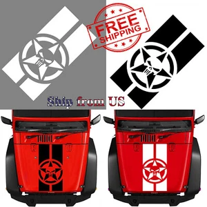 31" Skull Army Star Military Sticker Decal for Car Truck SUV Hood Body - Picture 1 of 11