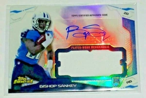 2014 Finest Rookie Refractor Autograph Jersey Bishop Sankey Titans Washington - Picture 1 of 1