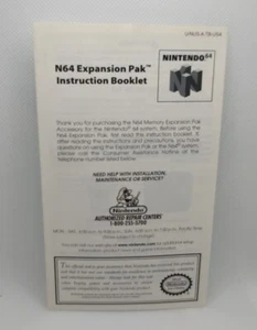 N64 Nintendo 64 Erweiterungspaket Bedienungsanleitung Handbuch Einsatz - Bild 1 von 3