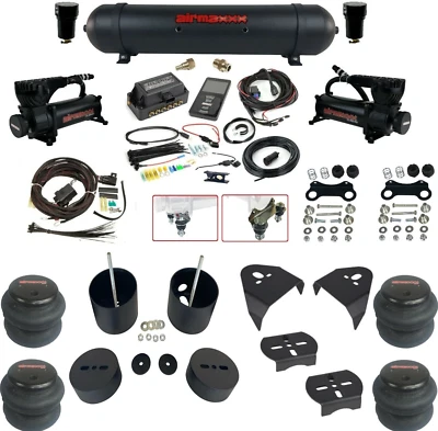 Complete AirLift 27685 3P Air Ride Suspension Kit 580 Black Fits Chevy C15 88-98 - Image 1 of 4