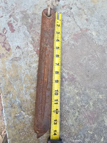 Vintage Window Weights Antique Architectural Salvage Cast Iron 7 lb 14 inch Cover