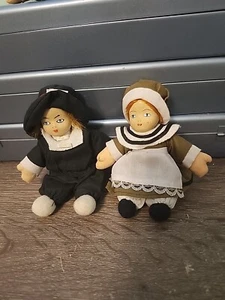 5 Zoll Puppe Porzellan Gesicht Stoff Körper. Paar Pilgramme. Norfolk Virginia A60 - Bild 1 von 6
