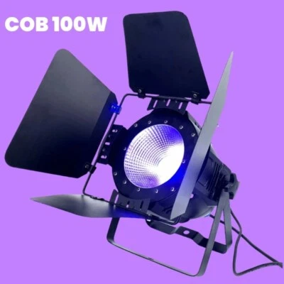 100W COB Par Light DMX LED Blinder Light WIith Barndoor RGBW 4IN1 Stage DJ Light - Image 1 of 4