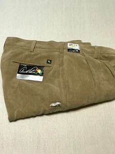 Vintage Arnold Palmer Golf Pants Waist 34 Inseam 32 Beige NEW - Picture 1 of 10