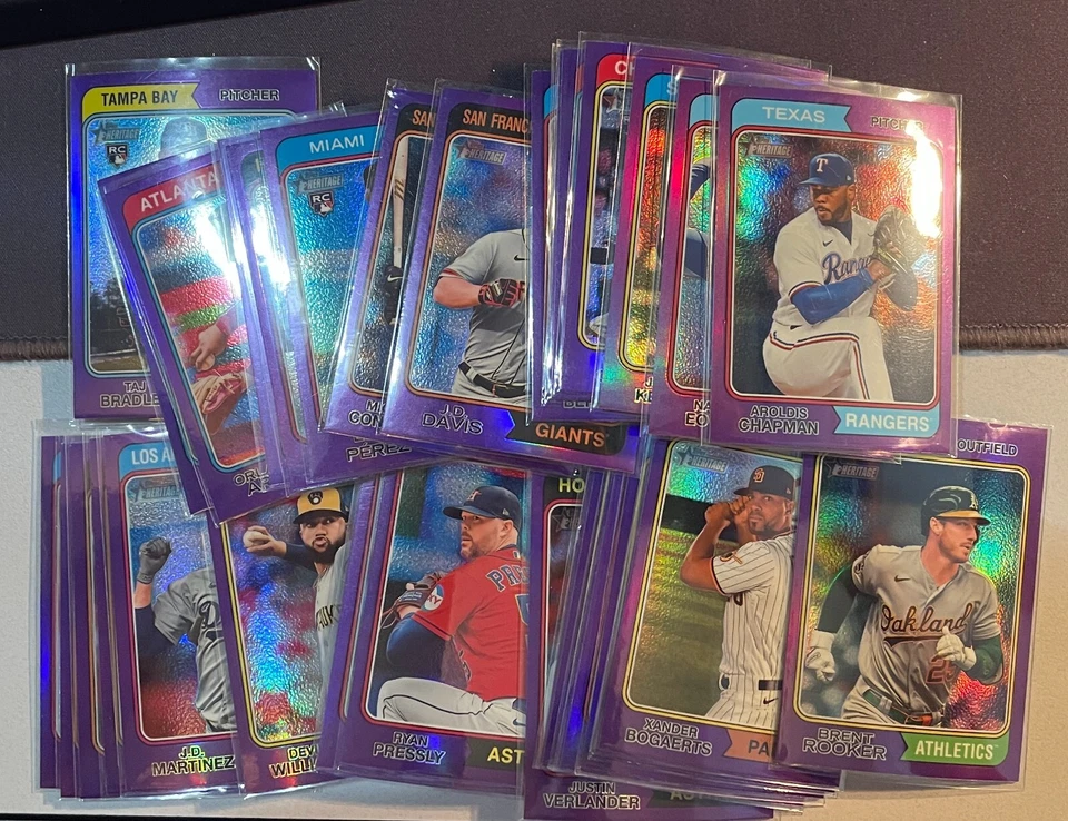 2023 Topps Heritage Purple Chrome Refractor - You Choose - Free Shipping! - Image 1 of 1