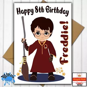 Harry Potter personalisierte Geburtstagskarte beliebiger Name & Alter 3. 4. 5. 6. 7. 8. - Bild 1 von 2