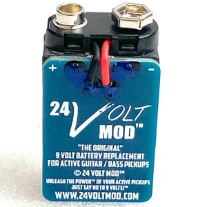 Blue 24 Volt Mod™ The Original For EMG Active Guitar Bass Pickup 24V Mod - Picture 1 of 9