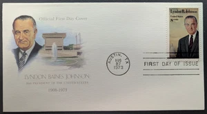 #1503 Lyndon Baines Johnson FDC with nice cachet - Picture 1 of 2